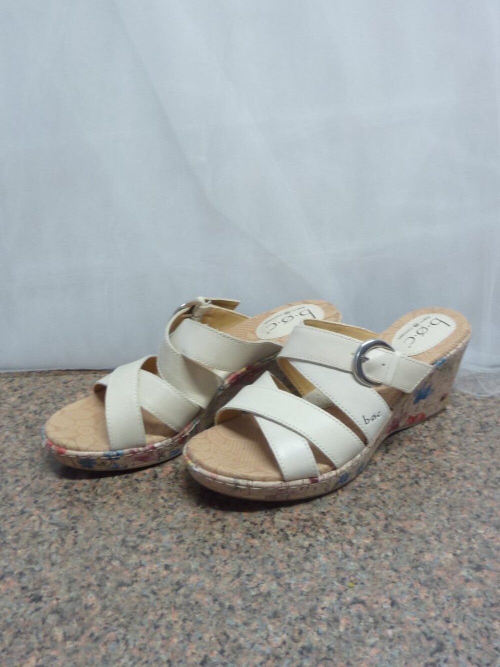 B.O.C Wedge with buckle shoes Size 8